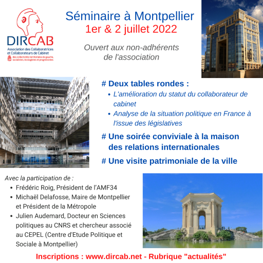 Séminaire de Montpellier les 1er et 2 juillet 2022